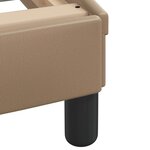vidaXL Lit avec matelas cappuccino 180x200 cm similicuir