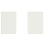 vidaXL Supports de Plantes Extérieurs Pillar 2 Pièces Blanc 24x24x35 cm Acier