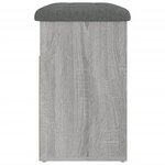 vidaXL Banc à chaussures sonoma gris 62x32x50 cm bois d'ingénierie