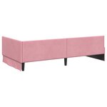 vidaXL Cadre de lit d'angle avec tête de lit Rose 100 cm x 200 cm
