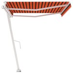 vidaXL Auvent automatique sur pied 450x350 cm Orange/marron