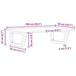 vidaXL Étagère de vasque murale acier et bois massif d'acacia