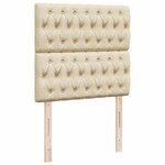 vidaXL Sommier à lattes de lit avec matelas Crème 80x200 cm Tissu