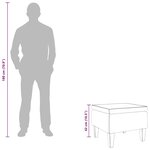 vidaXL Tabouret avec pieds en bois Gris foncé Tissu