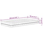 vidaXL Matelas en mousse blanc 90x190 cm dureté H2 H3
