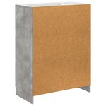 vidaXL Buffet Gris béton 66 x 34 5 x 87 cm Bois d'ingénierie
