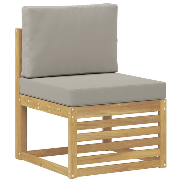 vidaXL Sofa de milieu extérieur Bois d'Acacia Massif Blanc