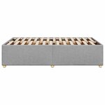 vidaXL Cadre de lit sans matelas gris clair 120x190 cm tissu