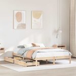 vidaXL Cadre de lit sans matelas 160x200 cm bois massif de pin