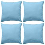 vidaXL Oreiller d'extérieur lot de 4 45 x 45 cm Bleu clair