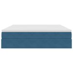 vidaXL Lit avec rangement et matelas Bleu foncé 160 x 200 cm Velours