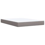 vidaXL Sommier à lattes de lit avec matelas Taupe 140x190 cm Tissu