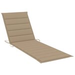 vidaXL Chaise longue double et coussins beige Bois de pin imprégné