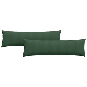 vidaXL Coussins de canapé 2 Pièces Vert foncé 145 x 40 cm