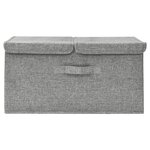 vidaXL Boîte de rangement Tissu 50x30x25 cm Gris