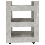 vidaXL Chariot de cuisine Gris béton 60x45x80 cm Bois d'ingénierie
