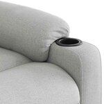 vidaXL Fauteuil de massage inclinable gris nuage tissu