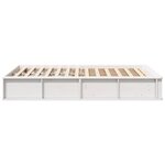 vidaXL Cadre de lit avec stockage Blanc 210 x 158 x 30 cm Pin massif