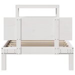 vidaXL Cadre de lit avec tête de lit sans matelas blanc 90x190 cm