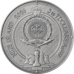 Monnaie QUEEN GAMBIT Chess Battle 3 Oz Argent 7$ Niue 2026 (PRÉCOMMANDE)