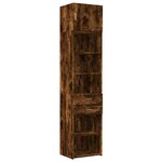 vidaXL Armoire de rangement mince chêne fumé 50x42 5x225 cm