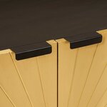 vidaXL Buffet Noir et or 60 x 33 x 75 cm bois de manguier massif