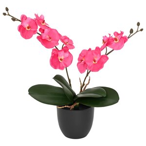 vidaXL Plante d'orchidée artificielle Rouge 36 x 10 x 30 cm