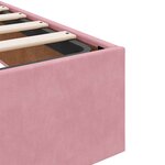 vidaXL Cadre de lit avec matelas Rose 120 x 200 cm Velours