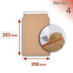 Lot de 500 enveloppes carton wellbox 4 format 250x353 mm