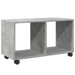 vidaXL Armoire à roulettes gris béton 72x33x42 5 cm bois d’ingénierie