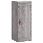 vidaXL Buffet haut Sonoma gris 34 5x34x180 cm Bois d'ingénierie