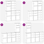 vidaXL Armoires latérales 5 Pièces ODDA 40x24x79 cm bois massif pin