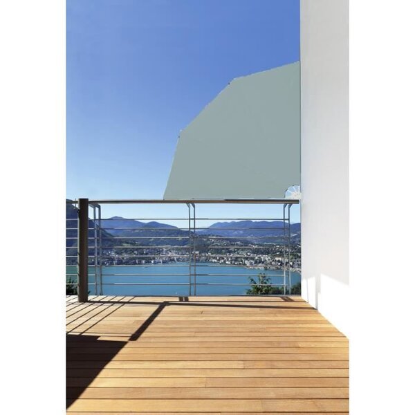 IDEALGARDEN Rideau de balcon amovible - 1,5 x 1,5 m - Gris