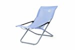 Fauteuil relax de jardin 3 positions pliable - O'Sun - Bleu - Dimensions : 94 x 62 x 102 cm