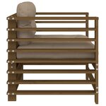 vidaXL Chaises de jardin avec coussins lot de 2 marron miel