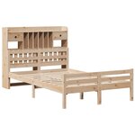 vidaXL Lit bibliothèque sans matelas 135x190 cm bois de pin massif