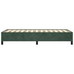 vidaXL Cadre de lit Vert foncé 90x190 cm Velours