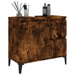 vidaXL Armoire de bain chêne fumé 65x33x60 cm bois d'ingénierie