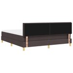 vidaXL Lit avec Sommier Tapissier avec Matelas Marron Foncé 180x200 cm Tissu