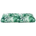 vidaXL Coussin de palette motif de feuilles 80x40x12 cm tissu