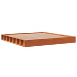 vidaXL Cadre de lit sans matelas cire marron 200x200cm bois pin massif