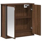 vidaXL Armoire murale de salle de bain miroir chêne marron 60x21x60 cm