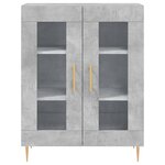 vidaXL Buffet haut Gris béton 69 5x34x180 cm Bois d'ingénierie