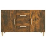 vidaXL Buffet chêne fumé 100x36x60 cm bois d'ingénierie