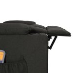 vidaXL Fauteuil électrique de massage Noir Tissu