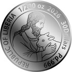 Pièce de monnaie en Palladium 30 Dollars g 0.155 (1/200 oz) Millésime 2026 JESUS 1/200 (PRÉCOMMANDE)