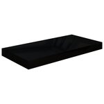 vidaXL Étagère murale flottante 4 Pièces Noir brillant 50x23x3 8 cm MDF