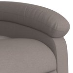 vidaXL Fauteuil inclinable électrique taupe tissu