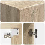 vidaXL Armoire Murale Chêne Sonoma 33 x 34 5 x 90 cm Bois d'ingénierie