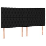 vidaXL Cadre de lit sans matelas noir 180x200 cm tissu